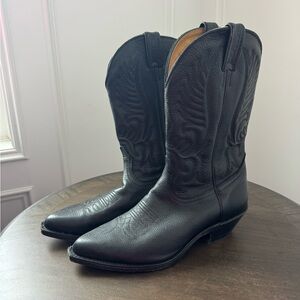 Boulet 1866 Black Leather Western Cowboy Boot - Men’s Size 9 - EUC